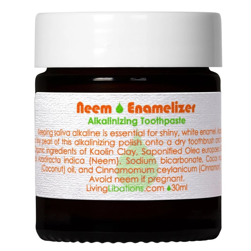 Living Libations - Organic Neem Enamelizer Toothpaste | Natural, Wildcrafted, Vegan Clean Beauty (1 oz | 30 ml) - Image 1